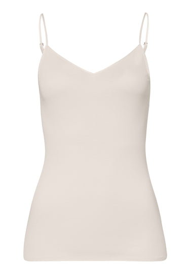 71601 Cotton Seamless V-Neck Camisole - 116 Pale Cream